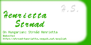 henrietta strnad business card